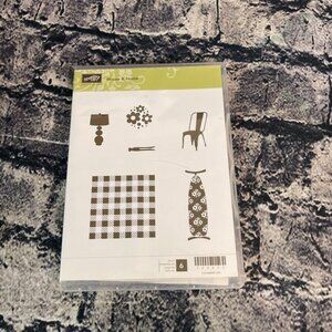 Stampin’ Up! HOUSE & HOME Stamp Set Cling #122577 Chair Lamo Flower